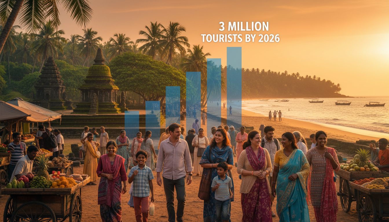 Sri Lanka Targets 3 Million Tourists in 2026 After Record Year